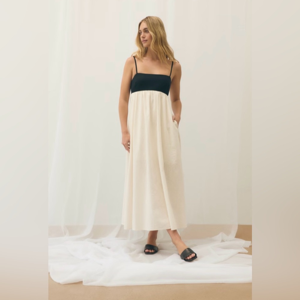 Tie-Back Babydoll Maxi Dress
